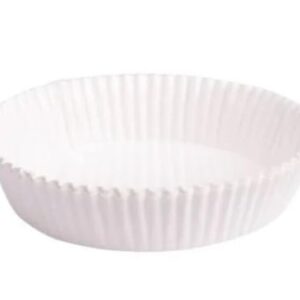 Hartie decorativa tarte savarina, alb, 50 buc, D 9,5 cm, H 2,5 cm